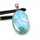 Larimar Pendant; Gemstone PendBohemian Jewelry Natural Gemstone Pendant 49.6 X 26mm Default Title