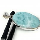 Larimar Pendant; Gemstone PBohemian Jewelry Natural Gemstone Pendant 50mm X 24.35mm Default Title