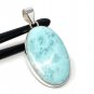 Larimar Pendant; Gemstone PBohemian Jewelry Natural Gemstone Pendant 50mm X 24.35mm Default Title