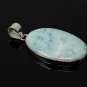 Larimar Pendant; Gemstone PBohemian Jewelry Natural Gemstone Pendant 50mm X 24.35mm Default Title