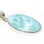 Larimar Pendant; Gemstone PBohemian Jewelry Natural Gemstone Pendant 50mm X 24.35mm Default Title
