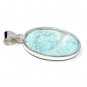 Larimar Pendant; Gemstone PBohemian Jewelry Natural Gemstone Pendant 50mm X 24.35mm Default Title