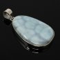 Larimar Pendant; Gemstone PendBohemian Jewelry Natural Gemstone Pendant 54.5x28.6mm Default Title