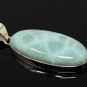 Larimar Pendant; Gemstone PendaBohemian Jewelry Natural Gemstone Pendant 55.25x21mm Default Title
