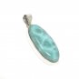 Larimar Pendant; Gemstone PendaBohemian Jewelry Natural Gemstone Pendant 55.25x21mm Default Title