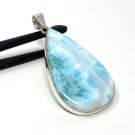 Larimar Pendant; GemstonBohemian Jewelry Natural Gemstone Pendant 66.25mm X 31.45mm Default Title