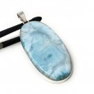Larimar Pendant; GemstoneBohemian Jewelry Natural Gemstone Pendant 76.5mm X 32.25mm Default Title