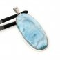 Larimar Pendant; GemstoneBohemian Jewelry Natural Gemstone Pendant 76.5mm X 32.25mm Default Title