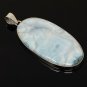 Larimar Pendant; GemstoneBohemian Jewelry Natural Gemstone Pendant 76.5mm X 32.25mm Default Title
