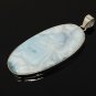 Larimar Pendant; GemstoneBohemian Jewelry Natural Gemstone Pendant 76.5mm X 32.25mm Default Title