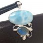 Larimar Pendant; LabraSterling Silver Silver Jewelry Gifts for Her Bohemian Jewelry Default Title