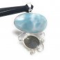 Larimar Pendant; LabraSterling Silver Silver Jewelry Gifts for Her Bohemian Jewelry Default Title