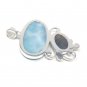 Larimar Pendant; LabraSterling Silver Silver Jewelry Gifts for Her Bohemian Jewelry Default Title