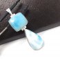 LarimarSterling Silver Pendant Wholesale DIY Jewelry Making Supplies 73mm X 22.25mm Default Title