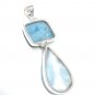 LarimarSterling Silver Pendant Wholesale DIY Jewelry Making Supplies 73mm X 22.25mm Default Title