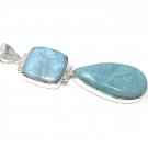 Larimar Pendant; Natural Gemstone JeweJewelry Supplies Gifts for Her 73mm X 22.25mm Default Title