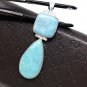 Larimar Pendant; Natural Gemstone JeweJewelry Supplies Gifts for Her 73mm X 22.25mm Default Title