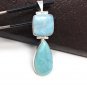 Larimar Pendant; Natural Gemstone JeweJewelry Supplies Gifts for Her 73mm X 22.25mm Default Title