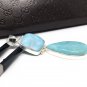 Larimar Pendant; Natural Gemstone JeweJewelry Supplies Gifts for Her 73mm X 22.25mm Default Title