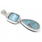 Larimar Pendant; Natural Gemstone JeweJewelry Supplies Gifts for Her 73mm X 22.25mm Default Title