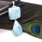 Larimar Pendant; Natural Gemstone JeJewelry Supplies Gifts for Her 85.7mm x 31.75mm Default Title
