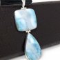 Larimar Pendant; Natural Gemstone JeJewelry Supplies Gifts for Her 85.7mm x 31.75mm Default Title