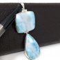Larimar Pendant; Natural Gemstone JeJewelry Supplies Gifts for Her 85.7mm x 31.75mm Default Title