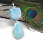 Larimar Pendant; Natural Gemstone JeJewelry Supplies Gifts for Her 88.9mm x 31.75mm Default Title