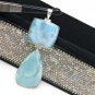 Larimar Pendant; Natural Gemstone JeJewelry Supplies Gifts for Her 88.9mm x 31.75mm Default Title
