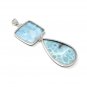 Larimar Pendant; Natural Gemstone JeJewelry Supplies Gifts for Her 88.9mm x 31.75mm Default Title