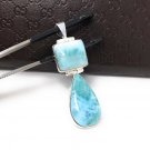 Larimar Pendant; NatWholesale DIY Jewelry Making Supplies Gifts for Her 65mm X 19mm Default Title