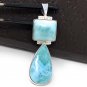 Larimar Pendant; NatWholesale DIY Jewelry Making Supplies Gifts for Her 65mm X 19mm Default Title