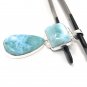 Larimar Pendant; NatWholesale DIY Jewelry Making Supplies Gifts for Her 65mm X 19mm Default Title