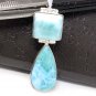 Larimar Pendant; NatWholesale DIY Jewelry Making Supplies Gifts for Her 65mm X 19mm Default Title