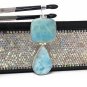 Larimar Pendant; Natural Gemstone JewelryBohemian Jewelry Gifts for Her 76mm x 27mm Default Title