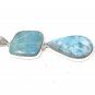 Larimar Pendant; Natural Gemstone JewelryBohemian Jewelry Gifts for Her 76mm x 27mm Default Title