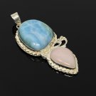 Larimar PendGemstone Pendant Sterling Silver Jewelry Gifts for Her Bohemian Jewelry Default Title