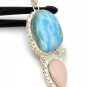 Larimar PendGemstone Pendant Sterling Silver Jewelry Gifts for Her Bohemian Jewelry Default Title