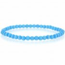 Light Blue Cats Eye 4mm Beaded Stretch Bracelet B6031LBL