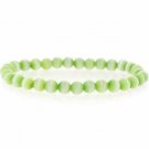 Light Green Cats Eye Beaded Stretch Bracelet B5021LGR