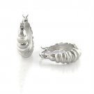 LO123 - Matte Rhodium & Rhodium Brass Earrings with No Stone Default Title