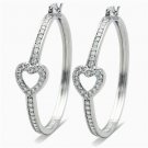 LO1941 - Rhodium Brass Earrings with AAA Grade CZ in Clear Default Title