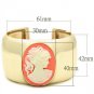 LO1964 - Gold Brass Bangle with Synthetic Synthetic Stone in Multi Color