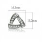 LO1975 - Rhodium White Metal Earrings with Top Grade Crystal in Clear Default Title