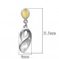 LO1978 - Rhodium White Metal Earrings with Top Grade Crystal in Clear Default Title
