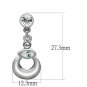 LO1989 - Rhodium White Metal Earrings with Top Grade Crystal in Clear Default Title