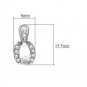 LO1999 - Rhodium White Metal Earrings with Top Grade Crystal in Clear Default Title