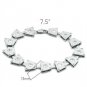 LO2003 - Matte Rhodium & Rhodium Brass Bracelet with AAA Grade CZ in Clear
