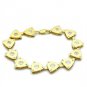 LO2004 - Matte Gold & Gold Brass Bracelet with AAA Grade CZ in Clear