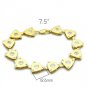 LO2004 - Matte Gold & Gold Brass Bracelet with AAA Grade CZ in Clear